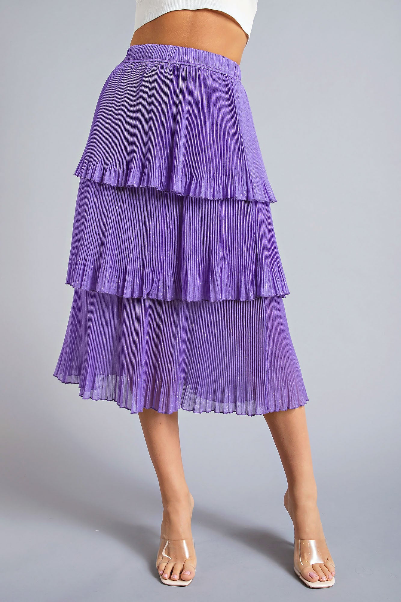 Tiered Midi Skirt