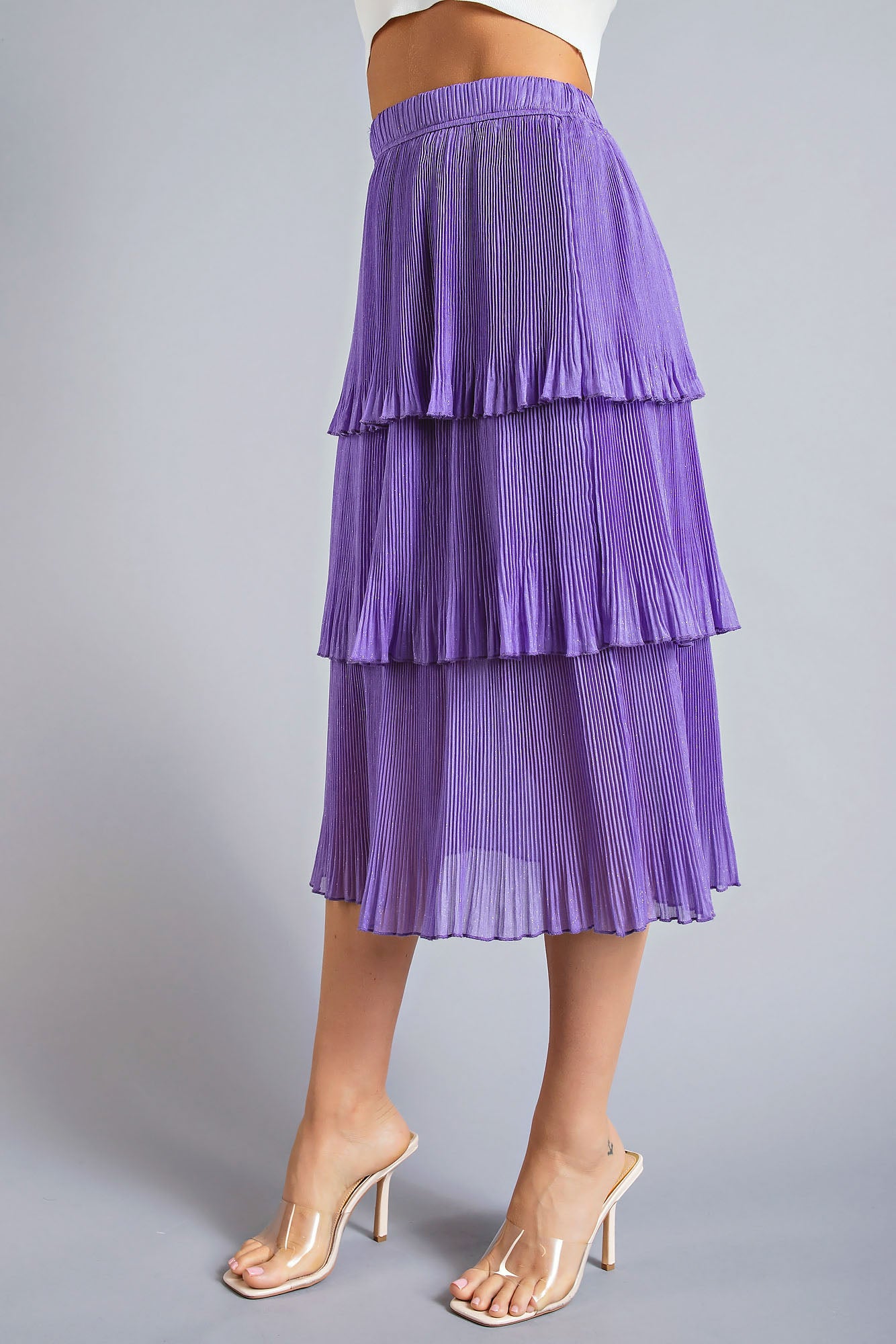 Tiered Midi Skirt