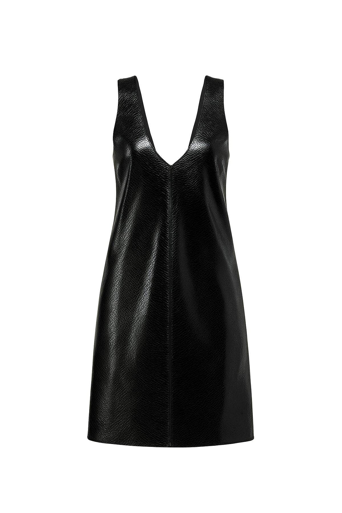 Python Texture Faux Leather Dress