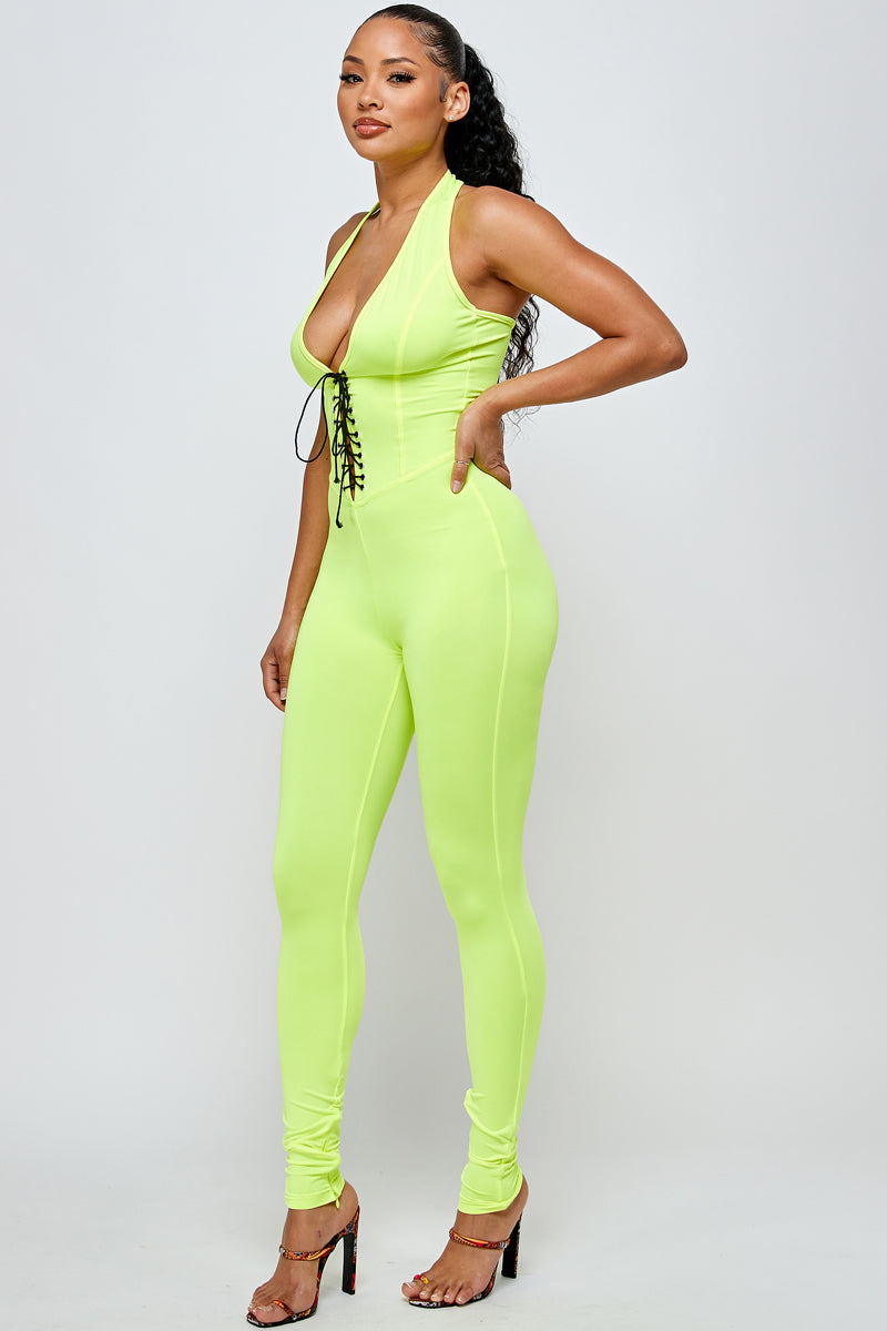 Lace Up Full Bodysuit