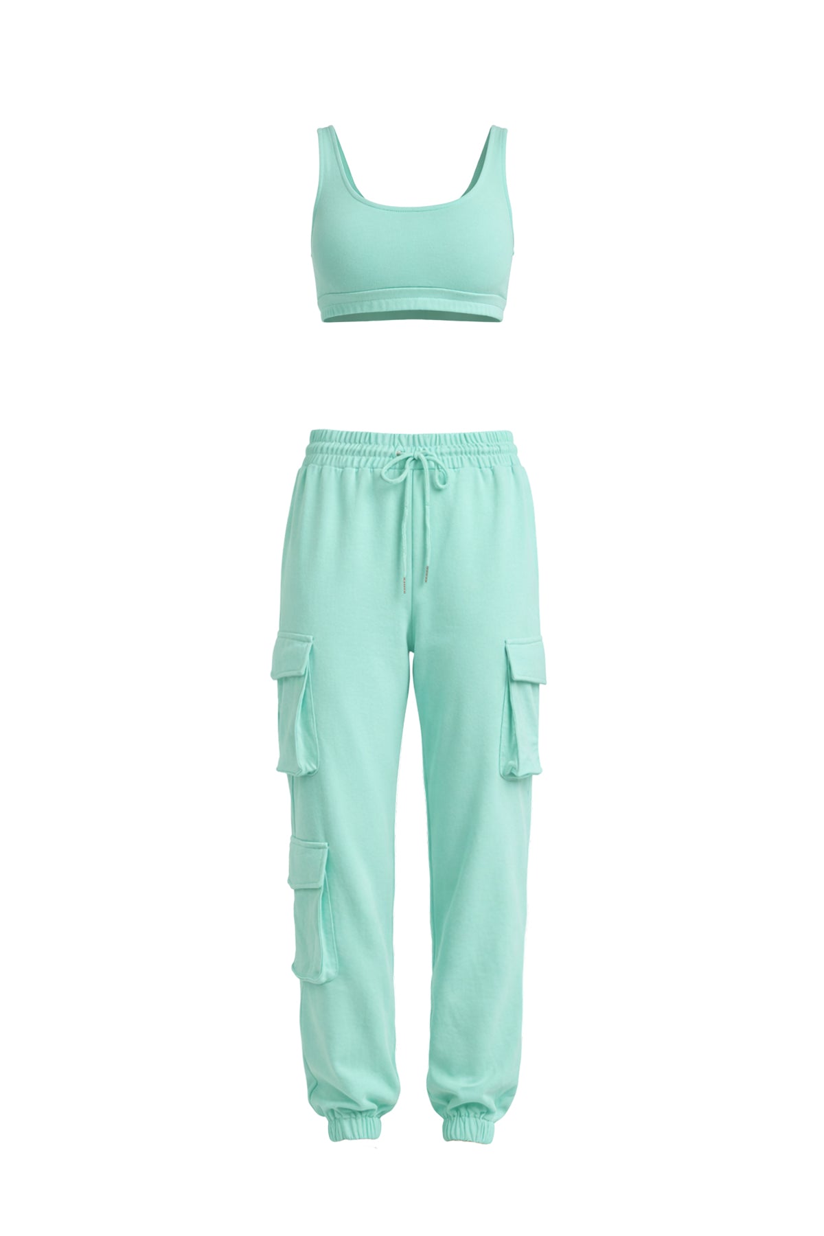 Cropped Tank Sweatpant Set