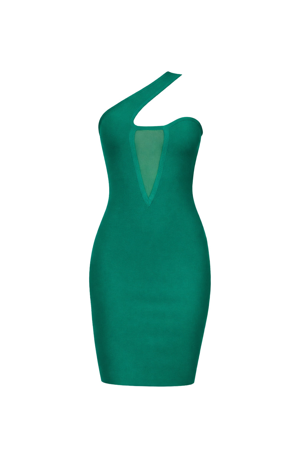 One Shoulder Solid Mini Dress