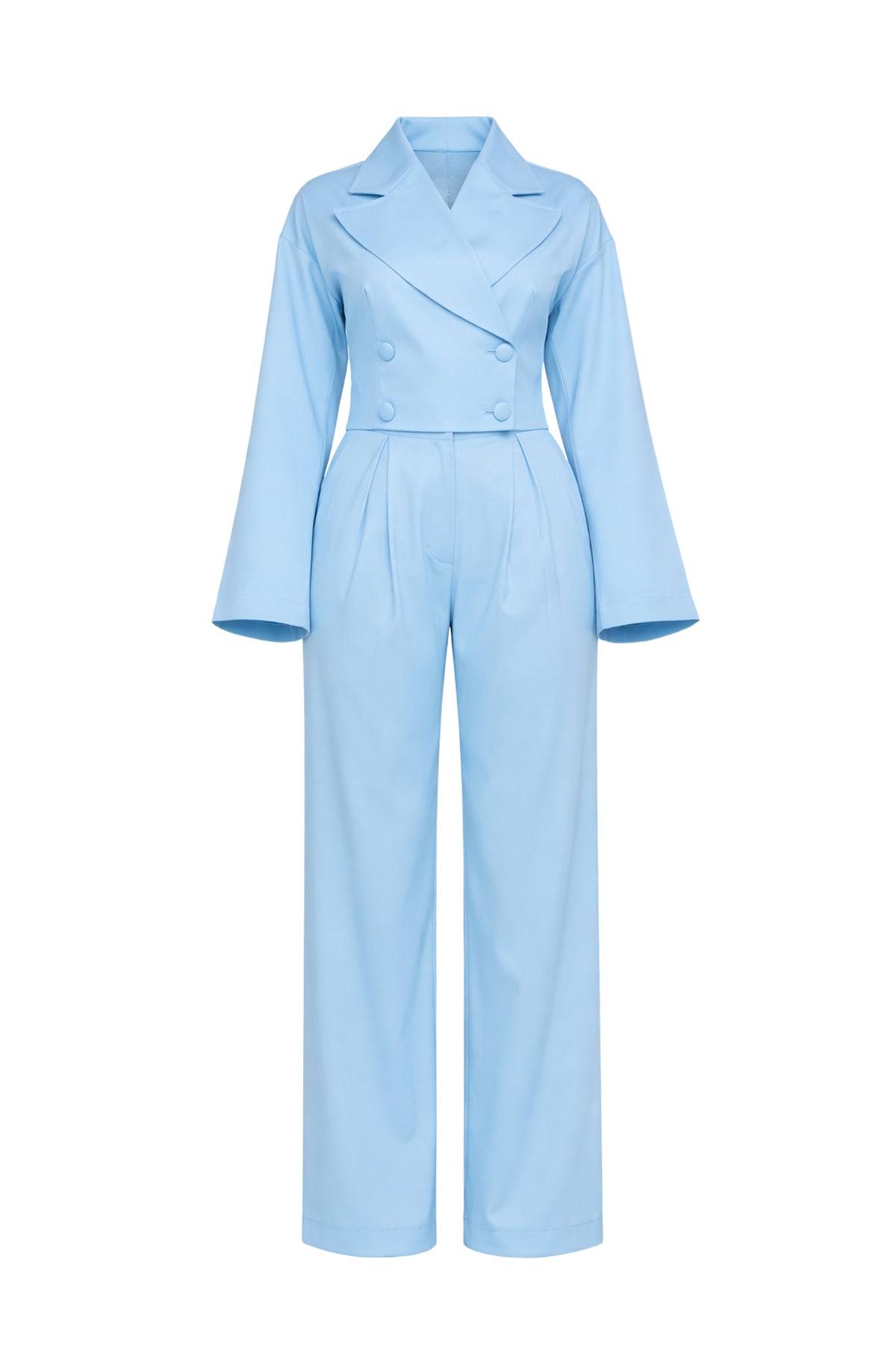 Solid Two Piece Suit Set