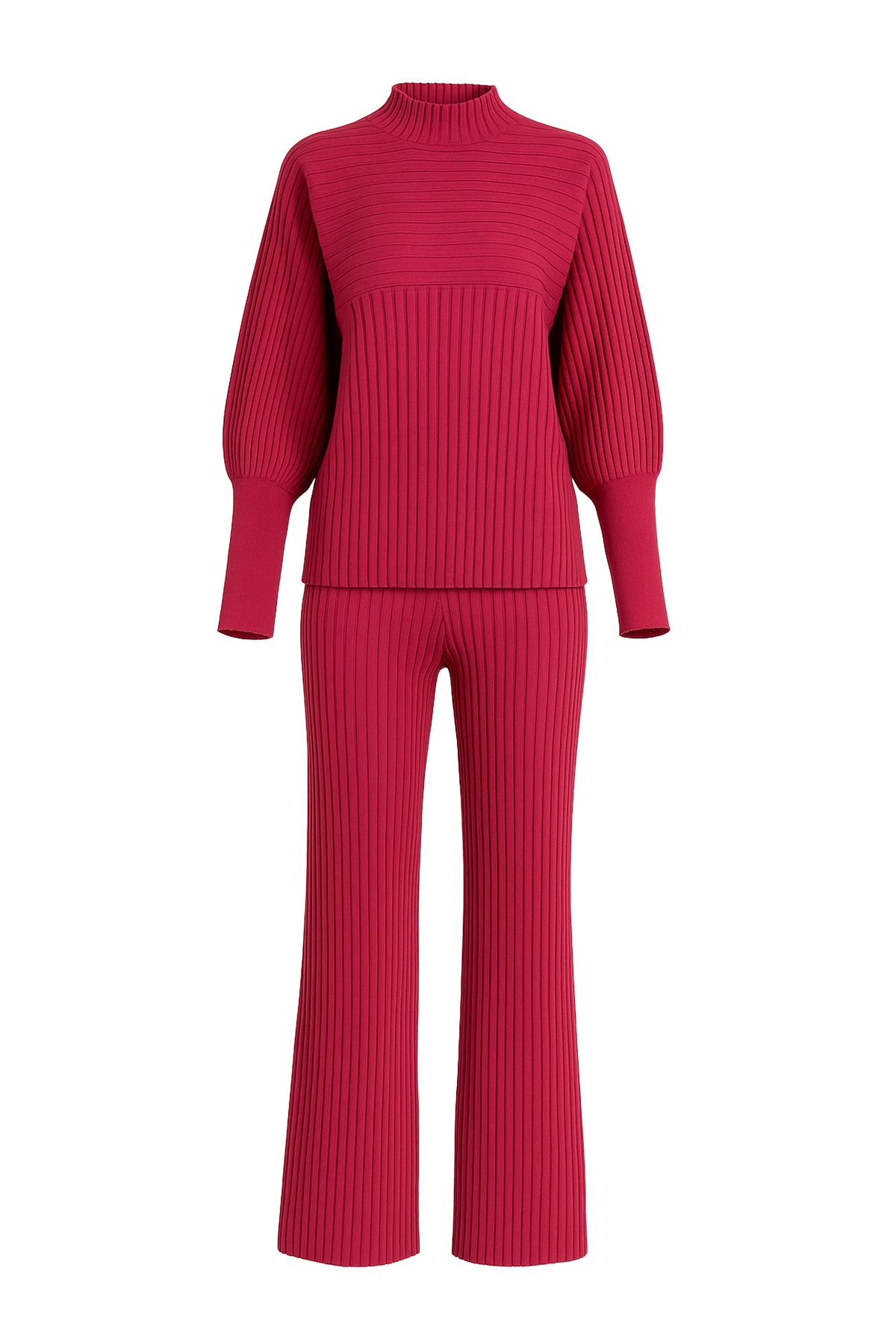 Conjunto de manga larga de punto y parte inferior