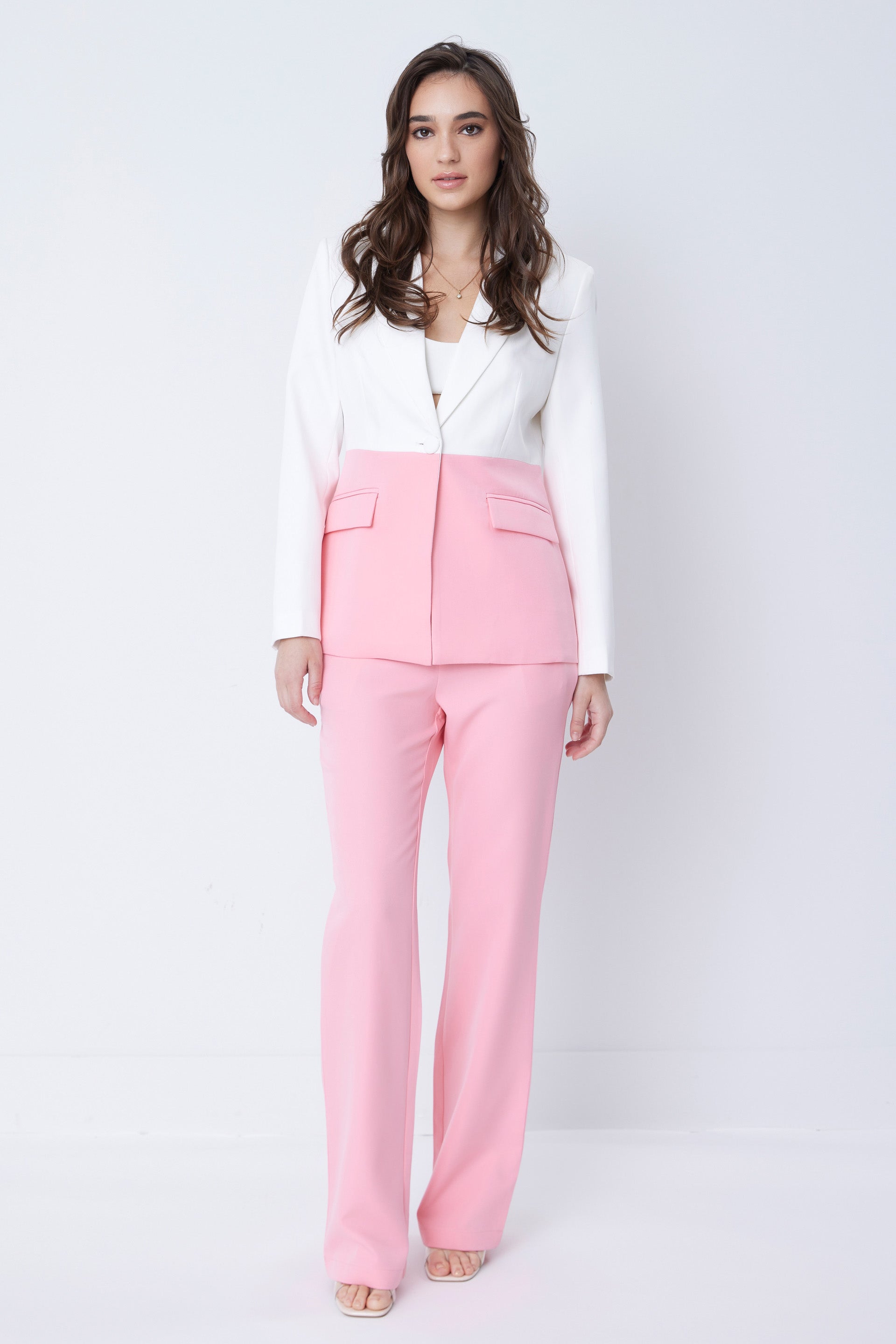 Conjunto Blazer y Pantalón Contraste
