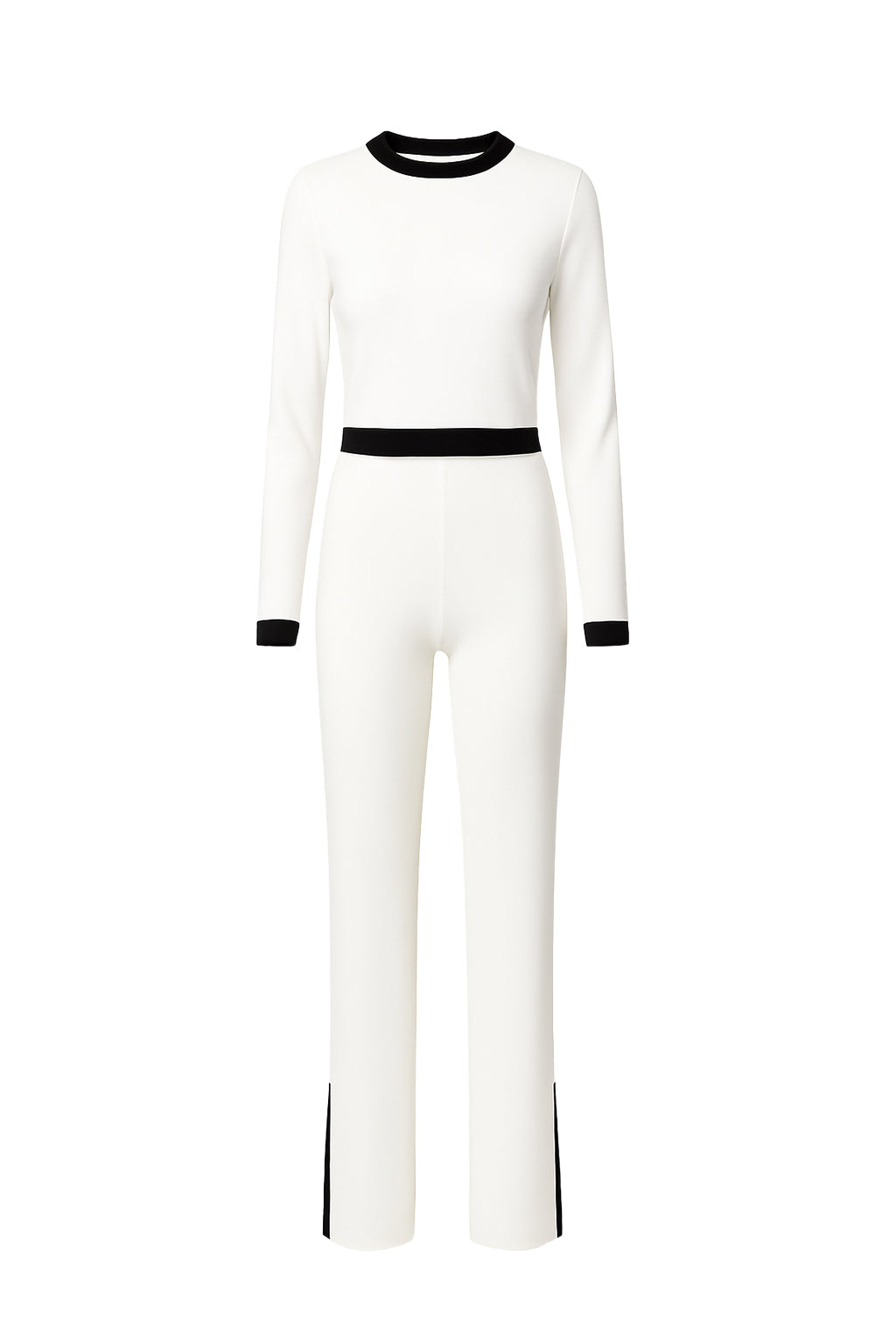 Wear Everywhere Knit Long Sleeve Top And Pants Set With Contrast