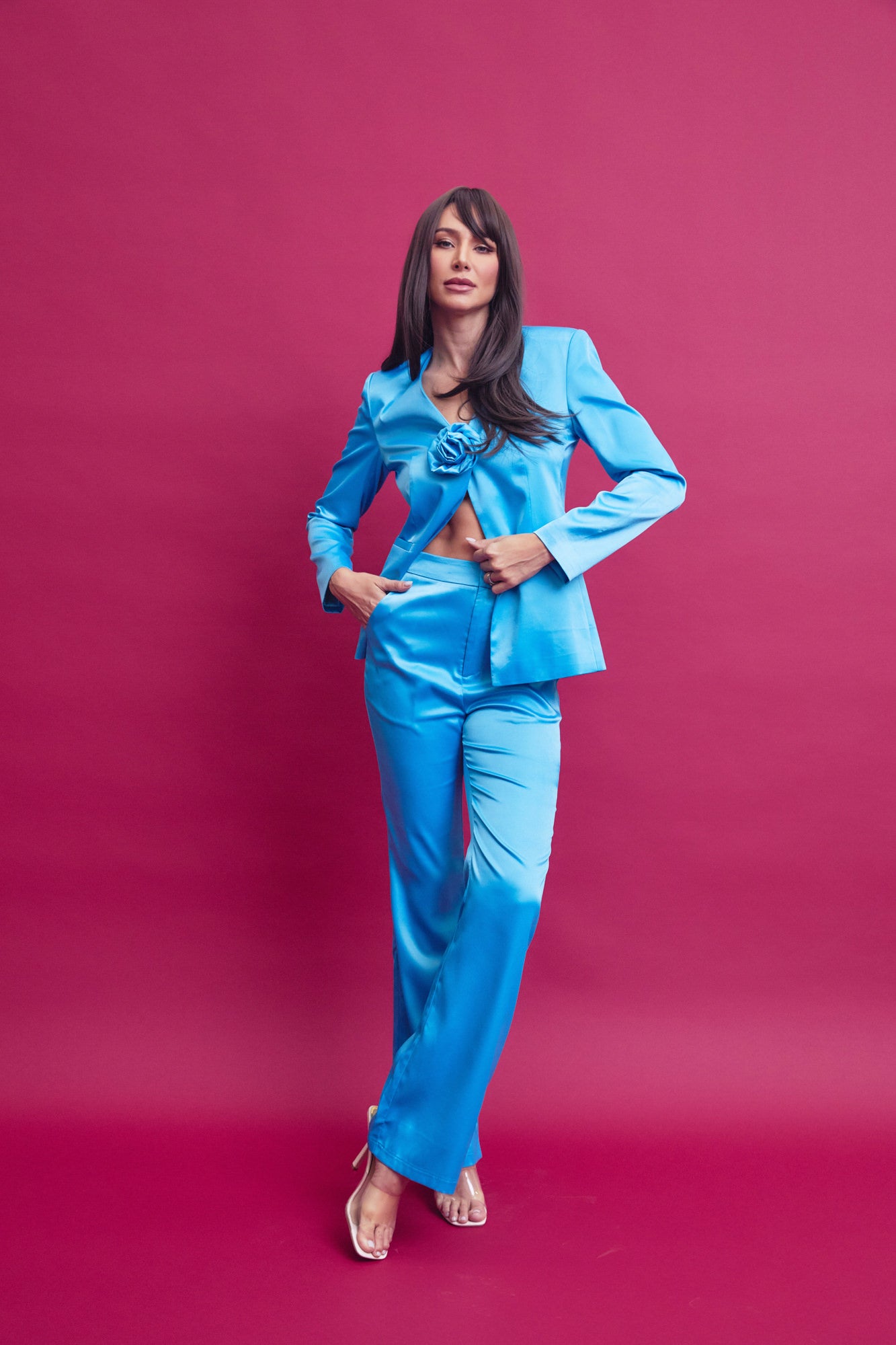 Rosette Jacket and Pants Set