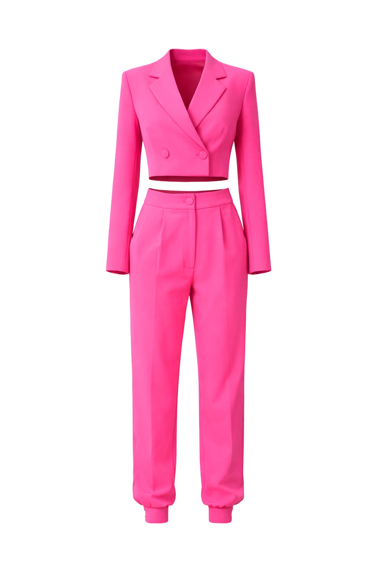 Crop Blazer and Trouser 2 Piece Set