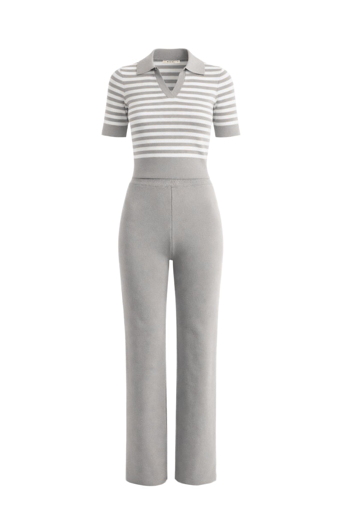 Calm Day Stripe Knit Top and Pants Set