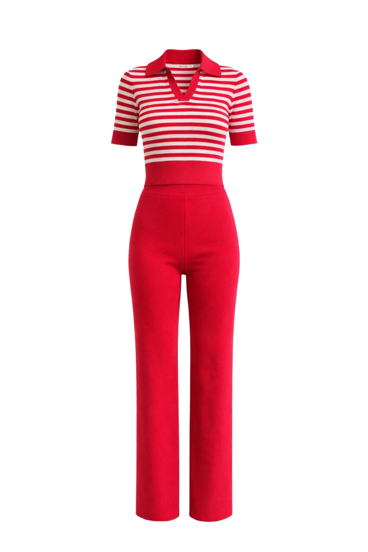 Calm Day Stripe Knit Top and Pants Set