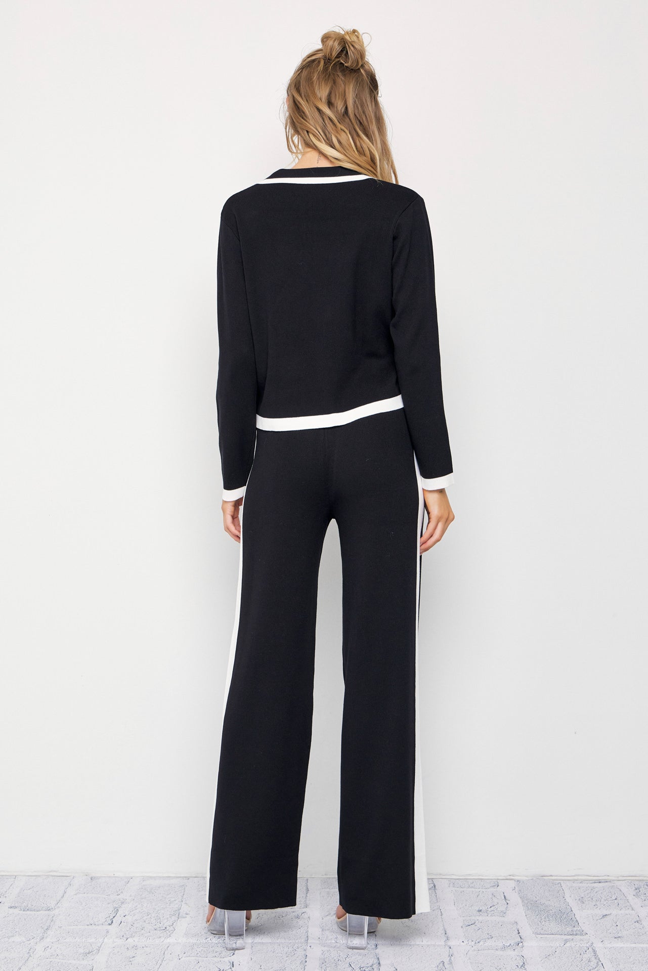 Veronica Knit Double Breasted Jacket And Pants Set