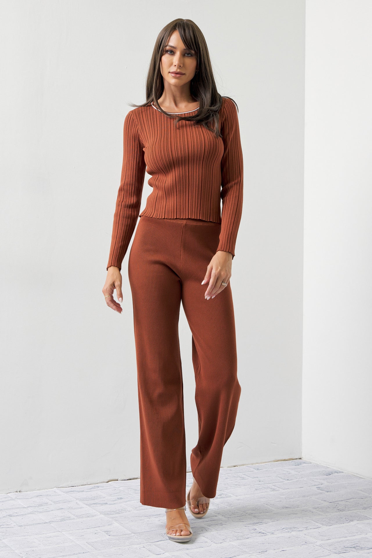 Oakley Ribbed Knit Long Sleeve & Pants Set
