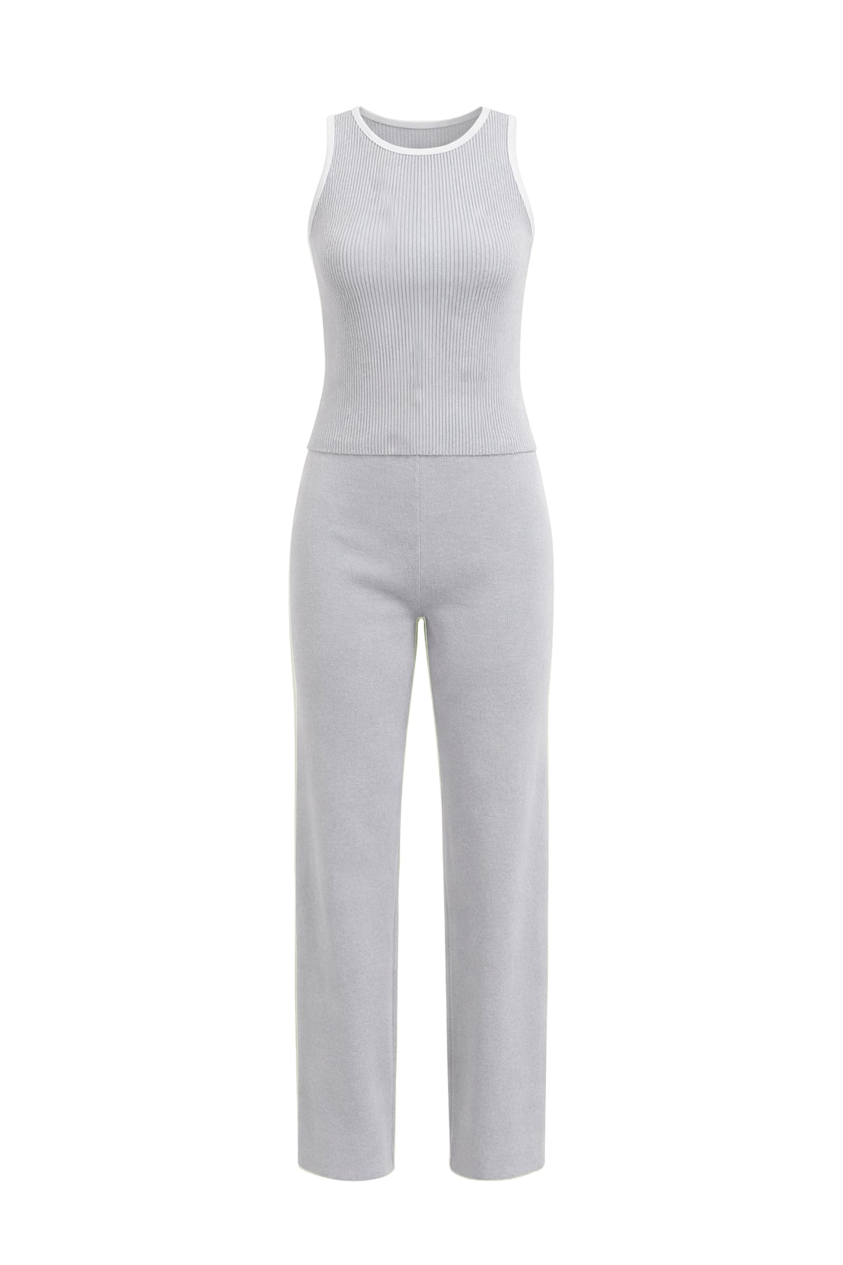Celestia Rib Knit Sleeveless Top and Pants Set