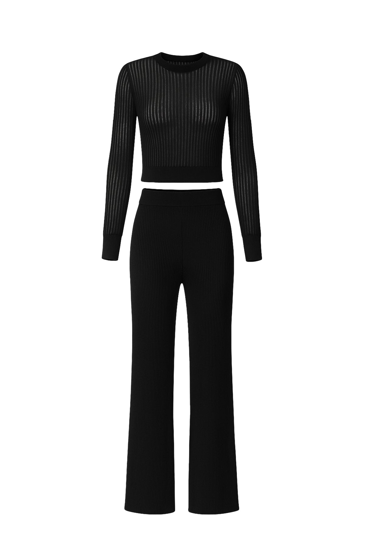Sheer Essence Knit Top & Pants Set