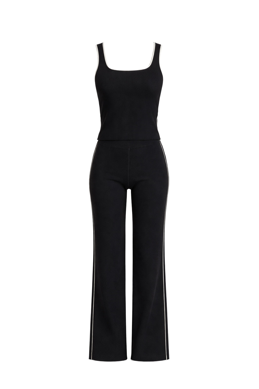 Lilith Ribbed Knit Tank Top With Pants Set