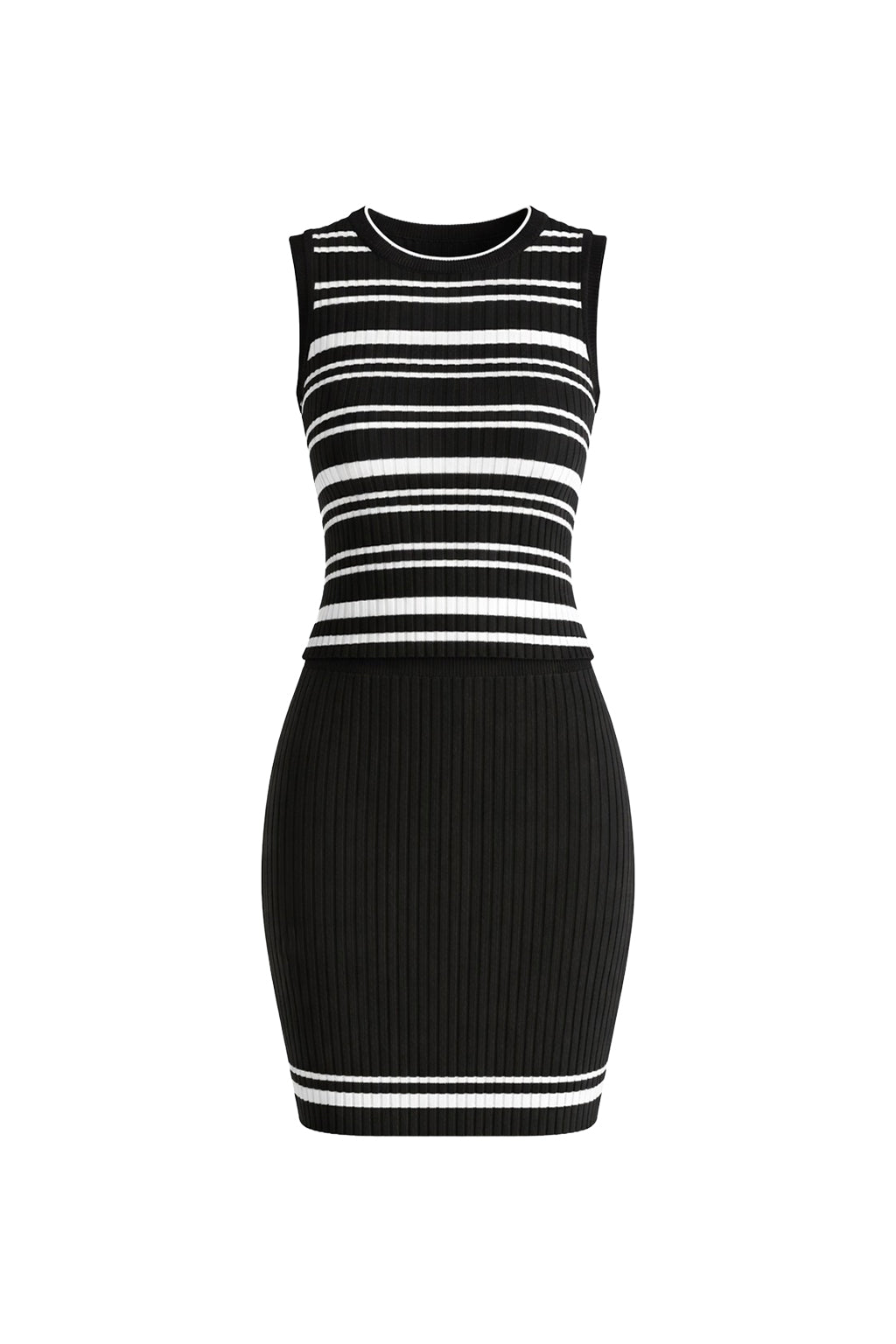 Ruelle Stripe Tank & Skirt Set