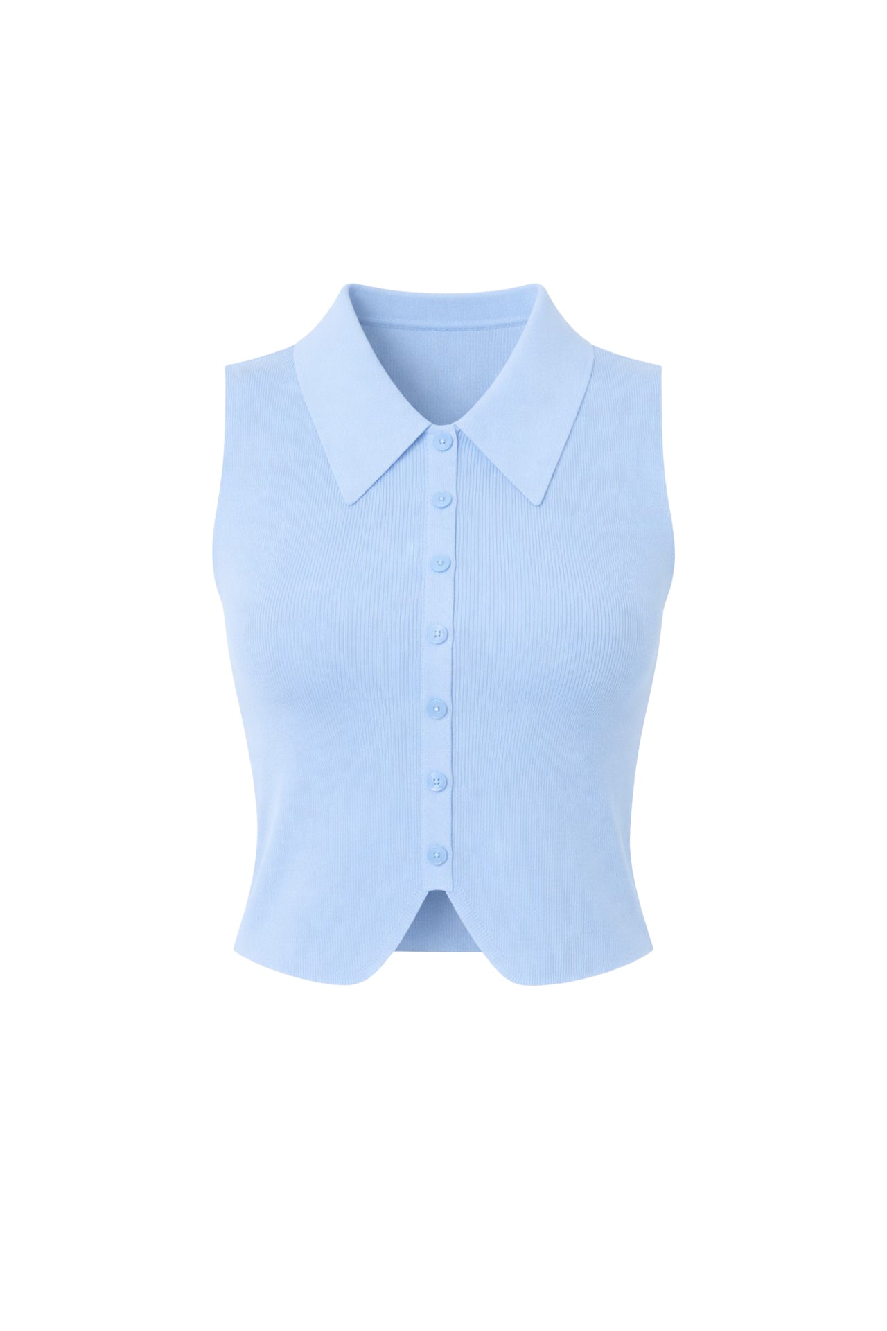 Emmy Knit Sleeveless Button Down Top