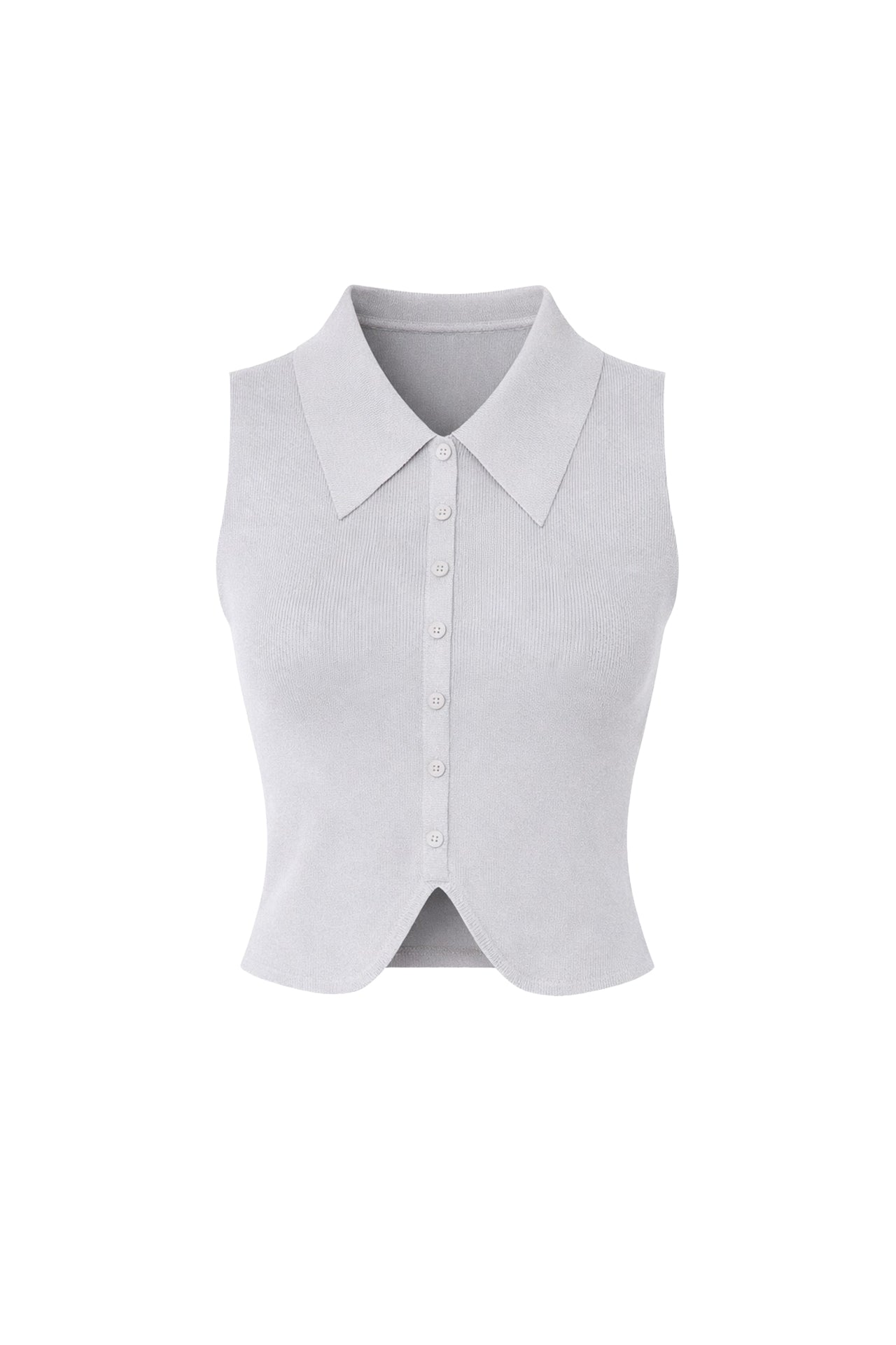 Emmy Knit Sleeveless Button Down Top
