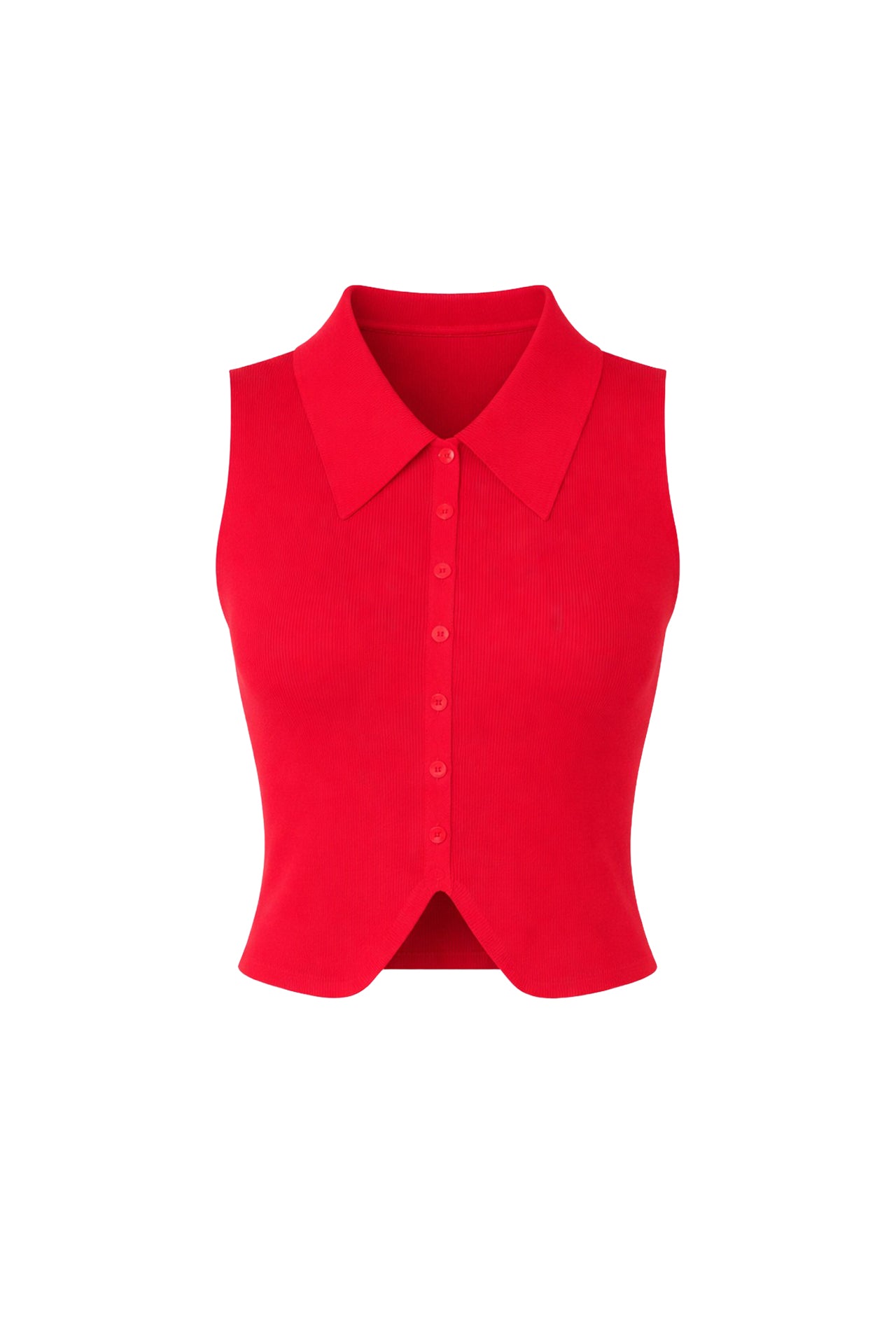 Emmy Knit Sleeveless Button Down Top