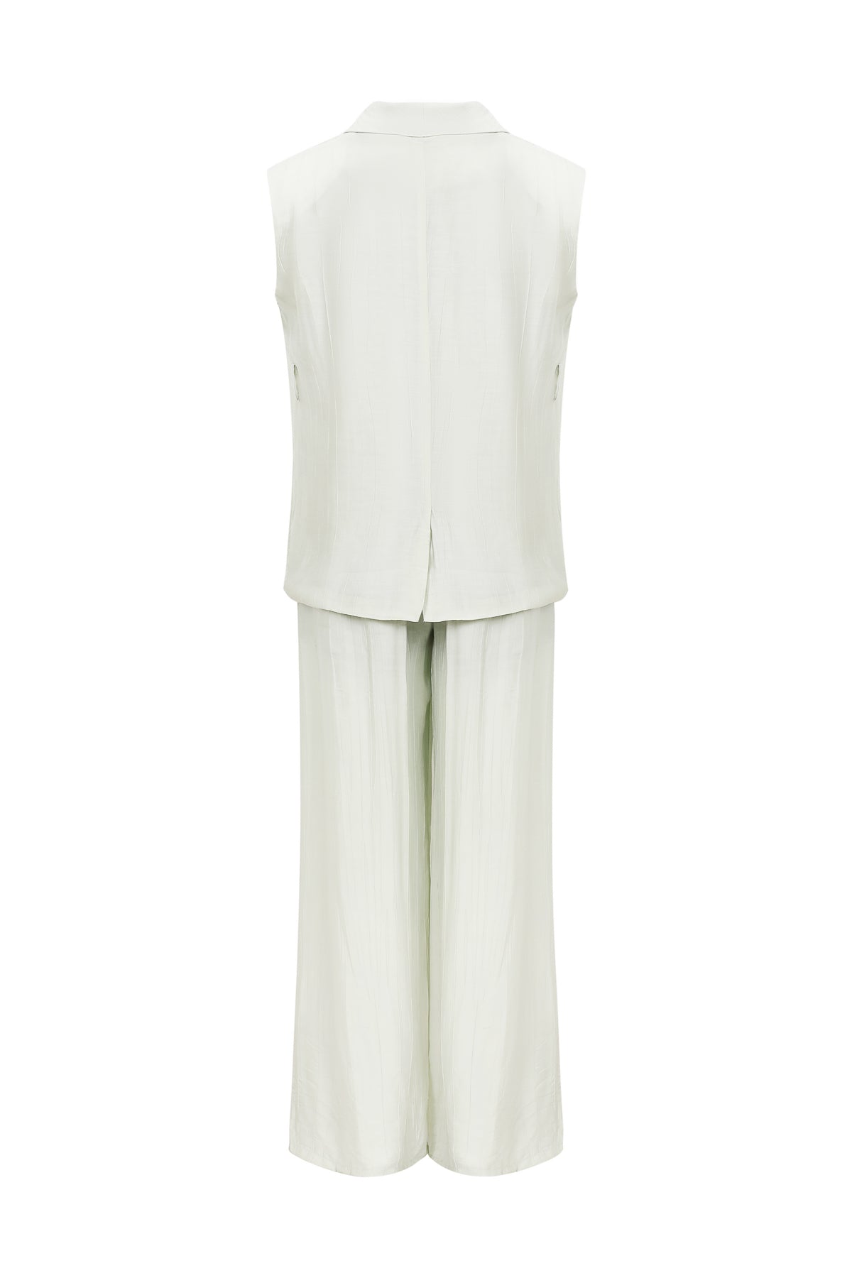 Woven Oversized Double Breasted Vest and Pants Set