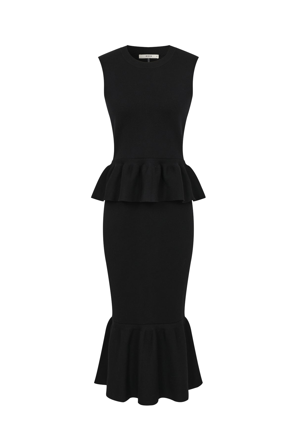 Bloomform Knit Sleeveless Peplum Top and Midi Skirt Set