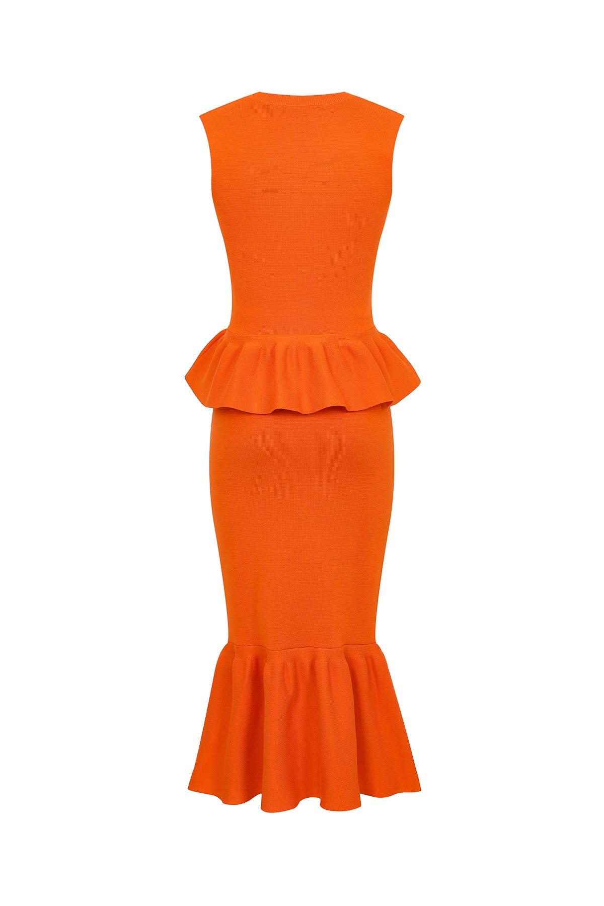 Bloomform Knit Sleeveless Peplum Top and Midi Skirt Set