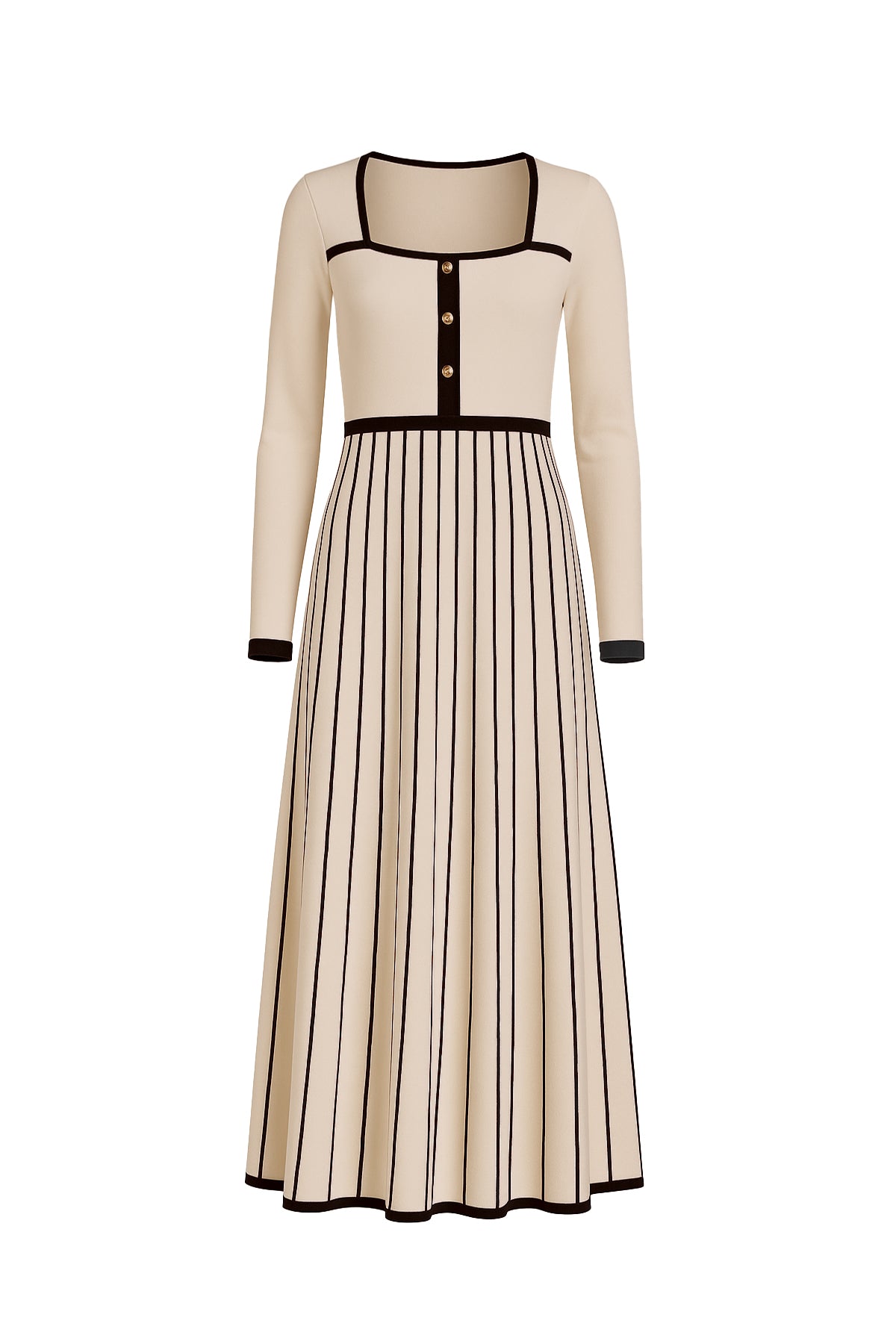 The Defined Rib Long Sleeve Knit Dress