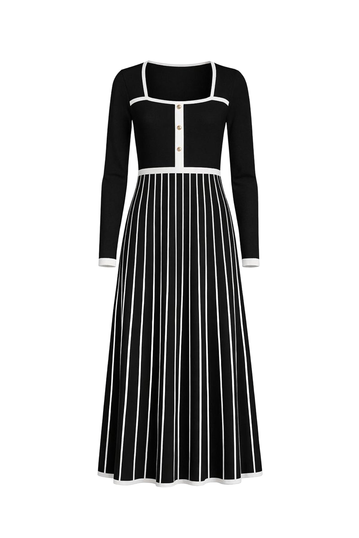 The Defined Rib Long Sleeve Knit Dress