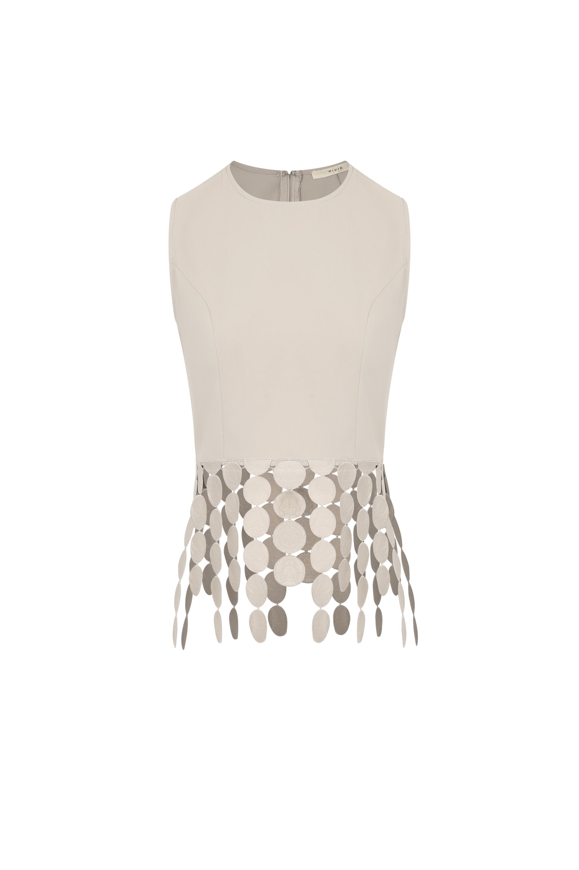 Arielle Sleeveless Top With Trim