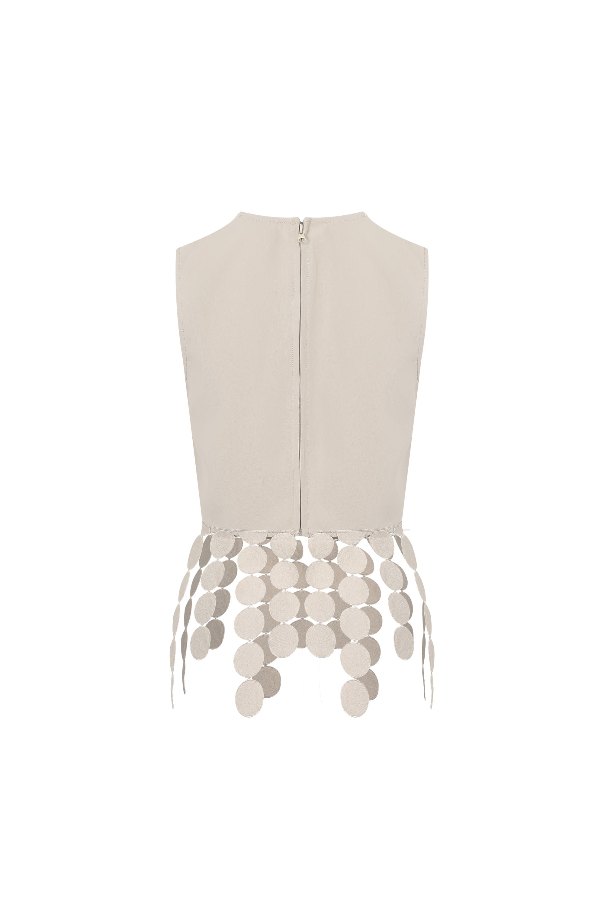 Arielle Sleeveless Top With Trim
