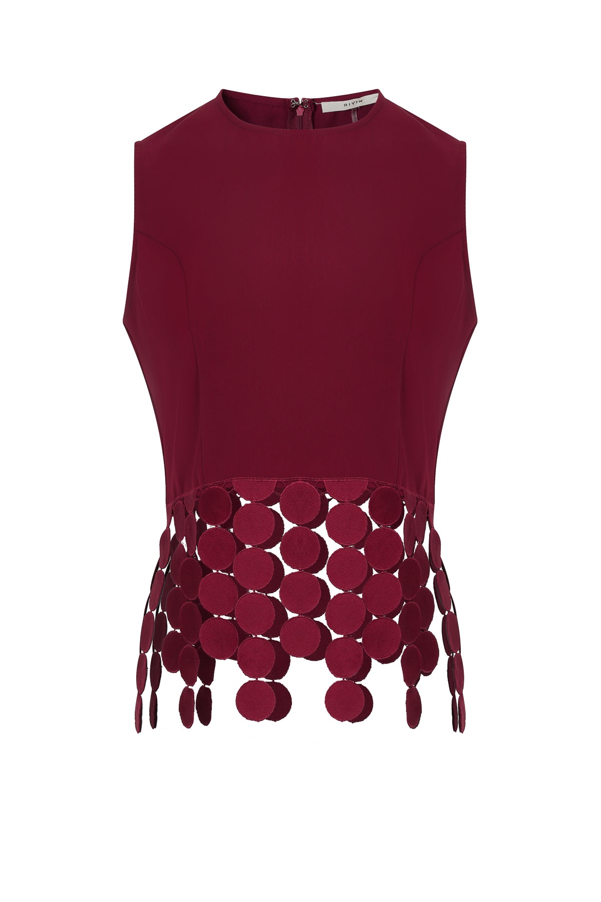 Arielle Sleeveless Top With Trim