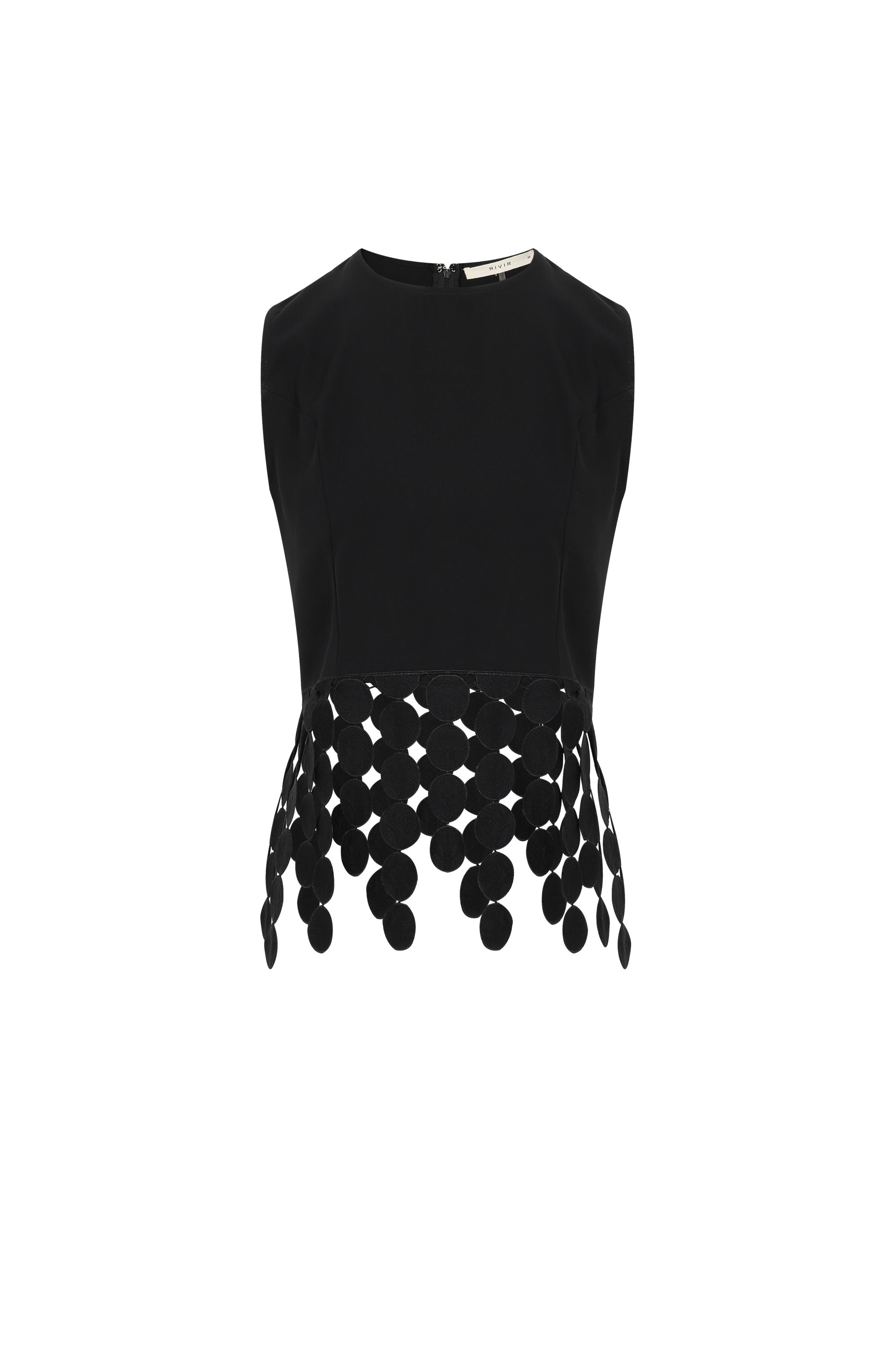 Arielle Sleeveless Top With Trim