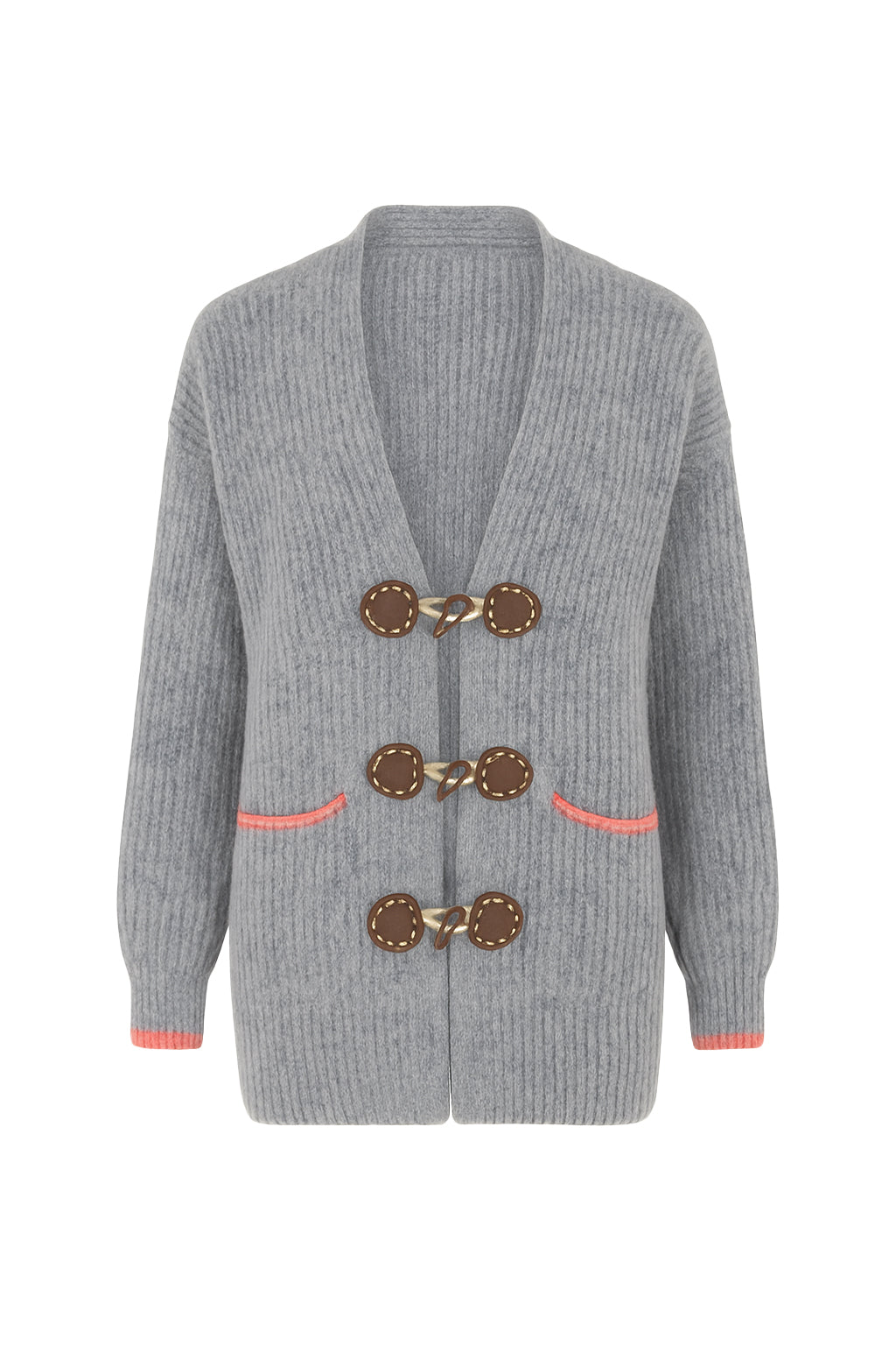 Brooke Long Cardigan with Toggle Closures