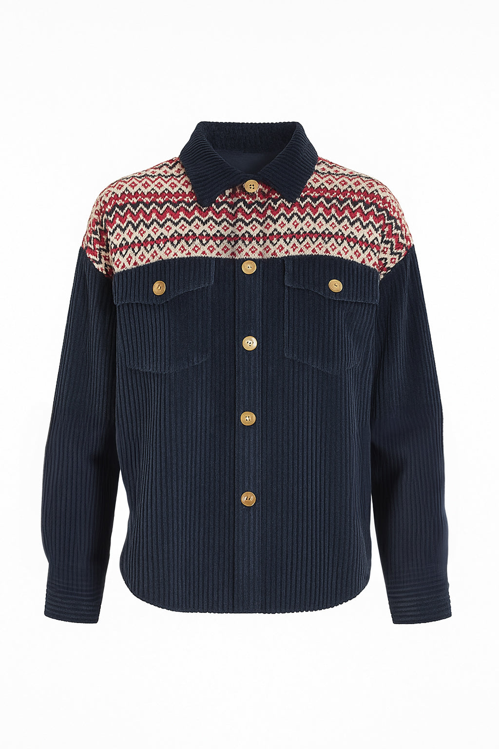 Jessica Corduroy Shacket with JQD Contrast