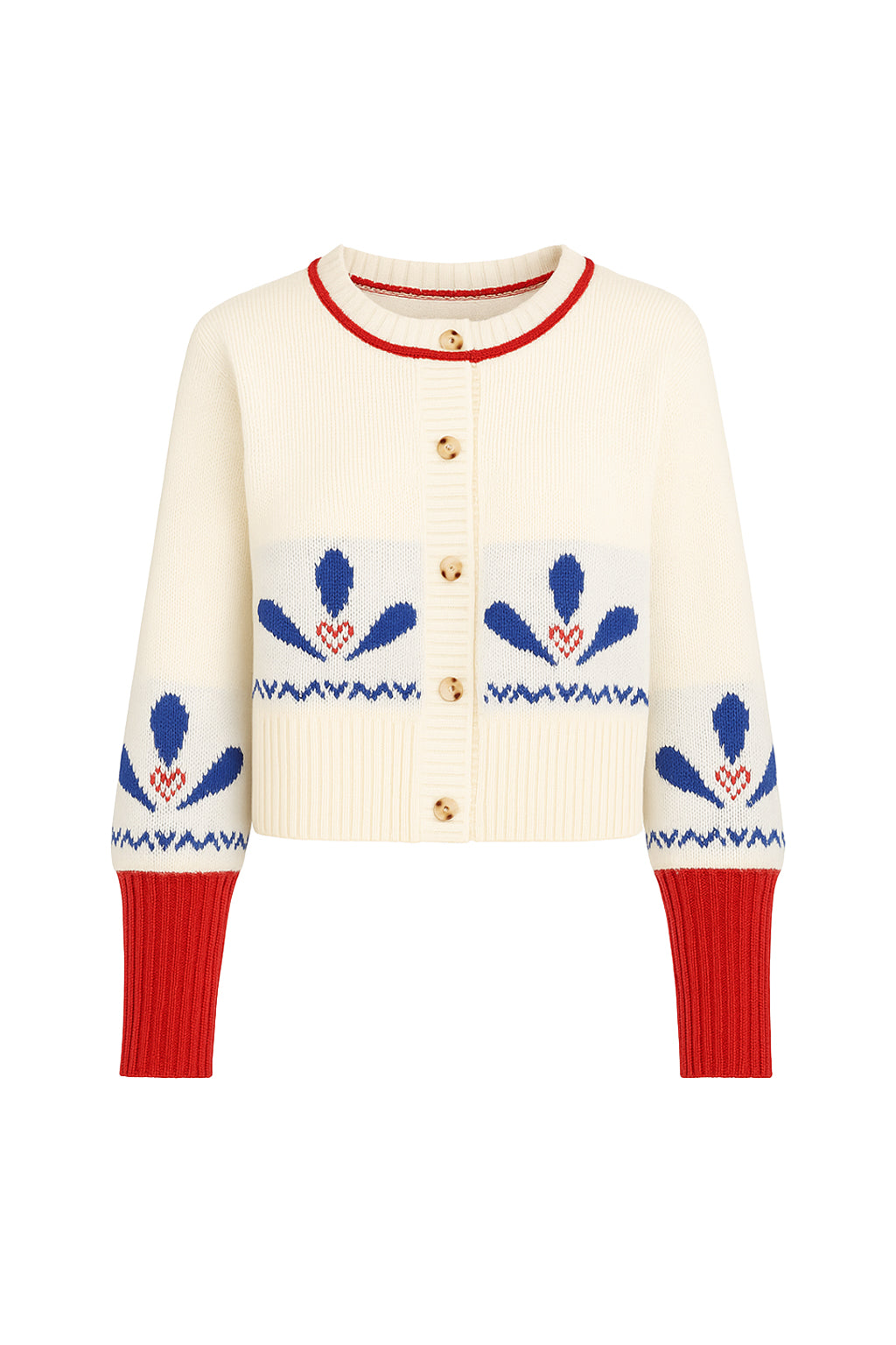 Miley Print Oversized Cropped Cardigan