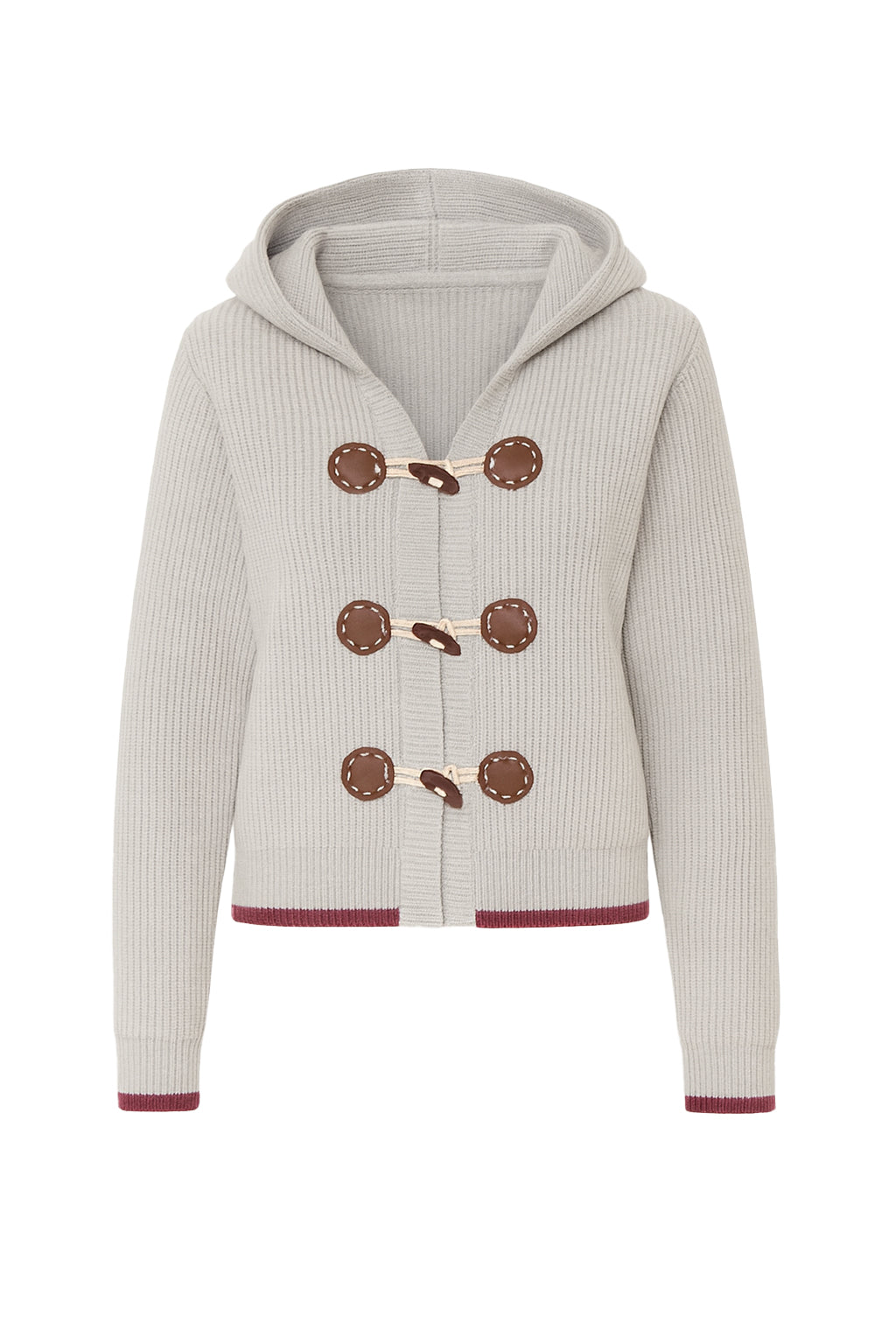 Brooke Hooded Cardigan With Toggle Closures