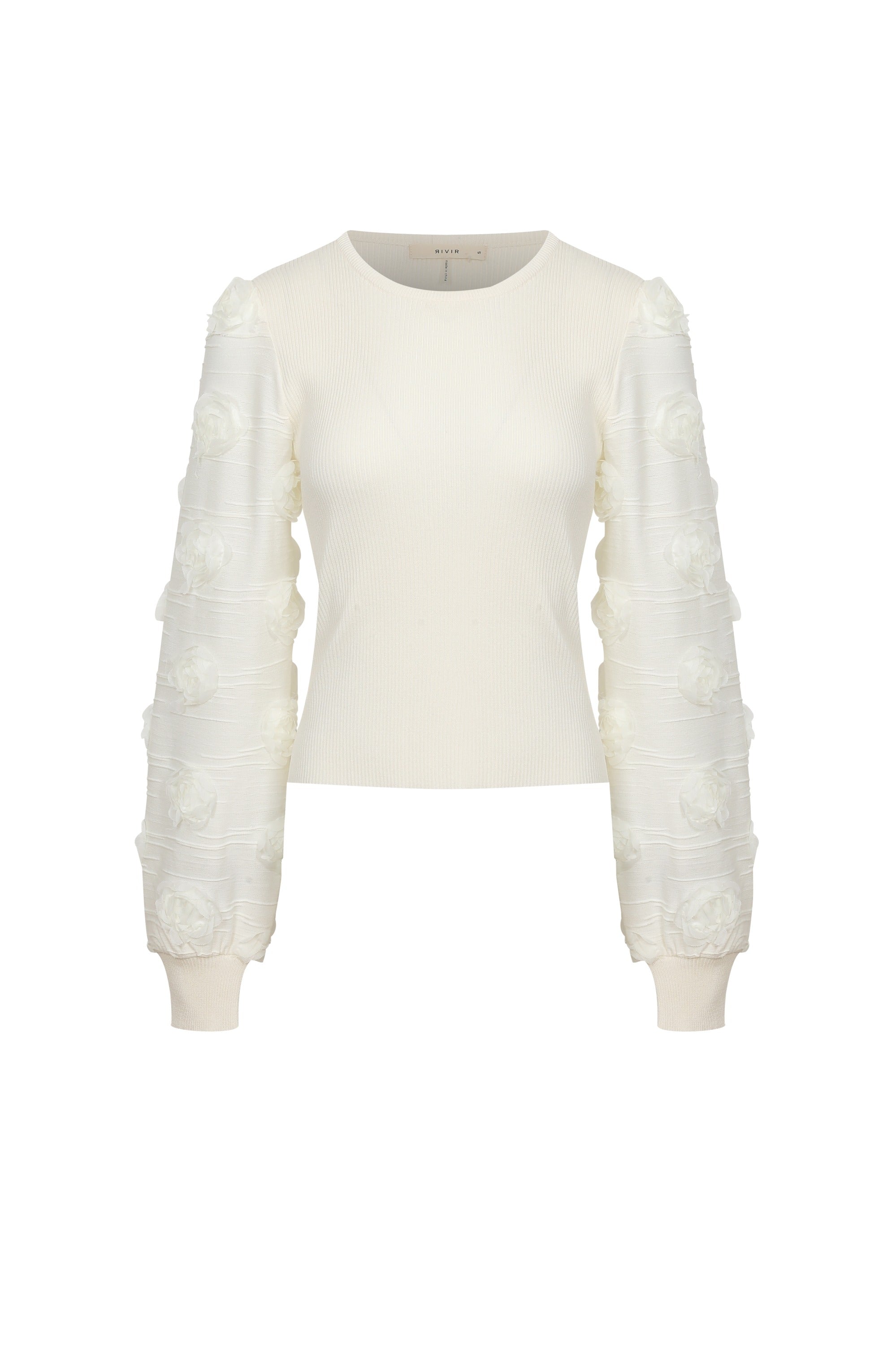 Monrose Floral Contrast Sleeve Knit Top