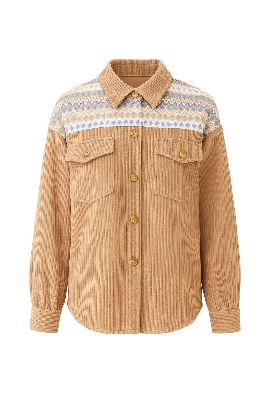 Jessica Corduroy Shacket with JQD Contrast