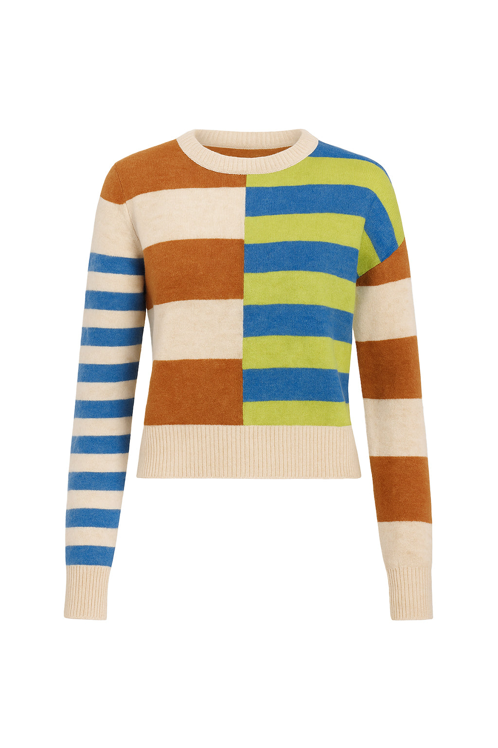 Indie Knit Stripe Colorblock Top