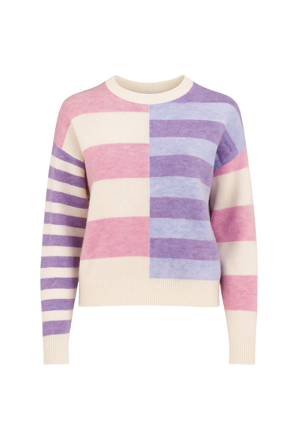 Indie Knit Stripe Colorblock Top