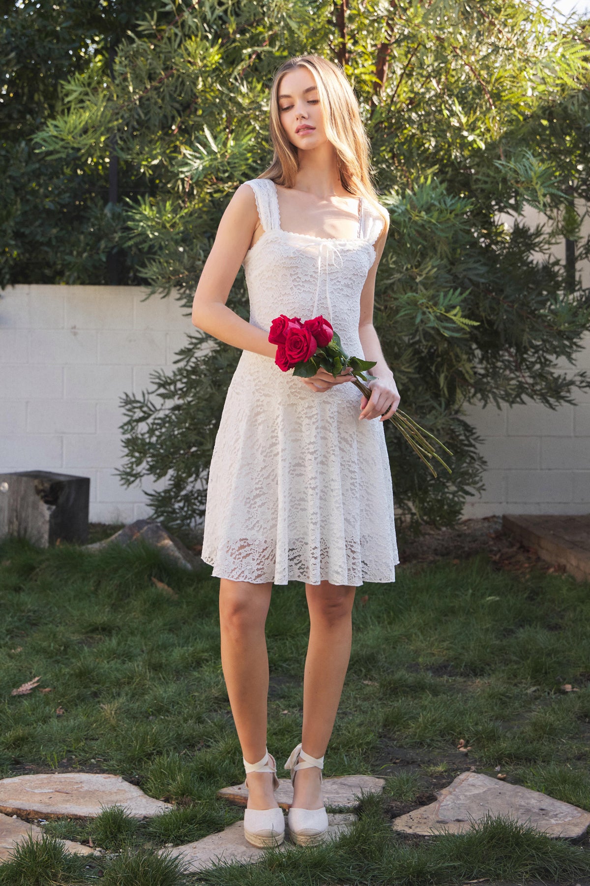 Angelique Fit and Flare Lace Dress