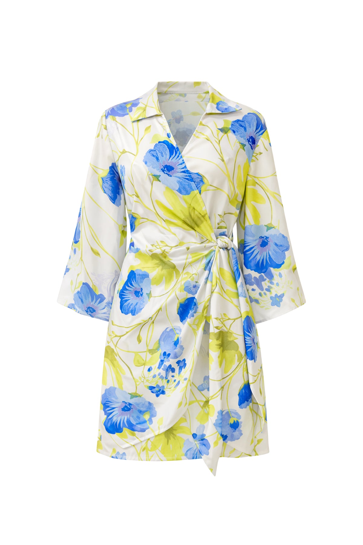 Camille Printed Overlap Dress