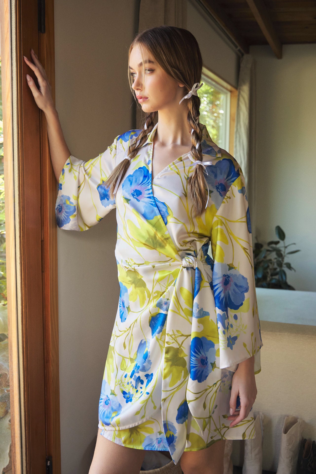 Camille Printed Overlap Dress