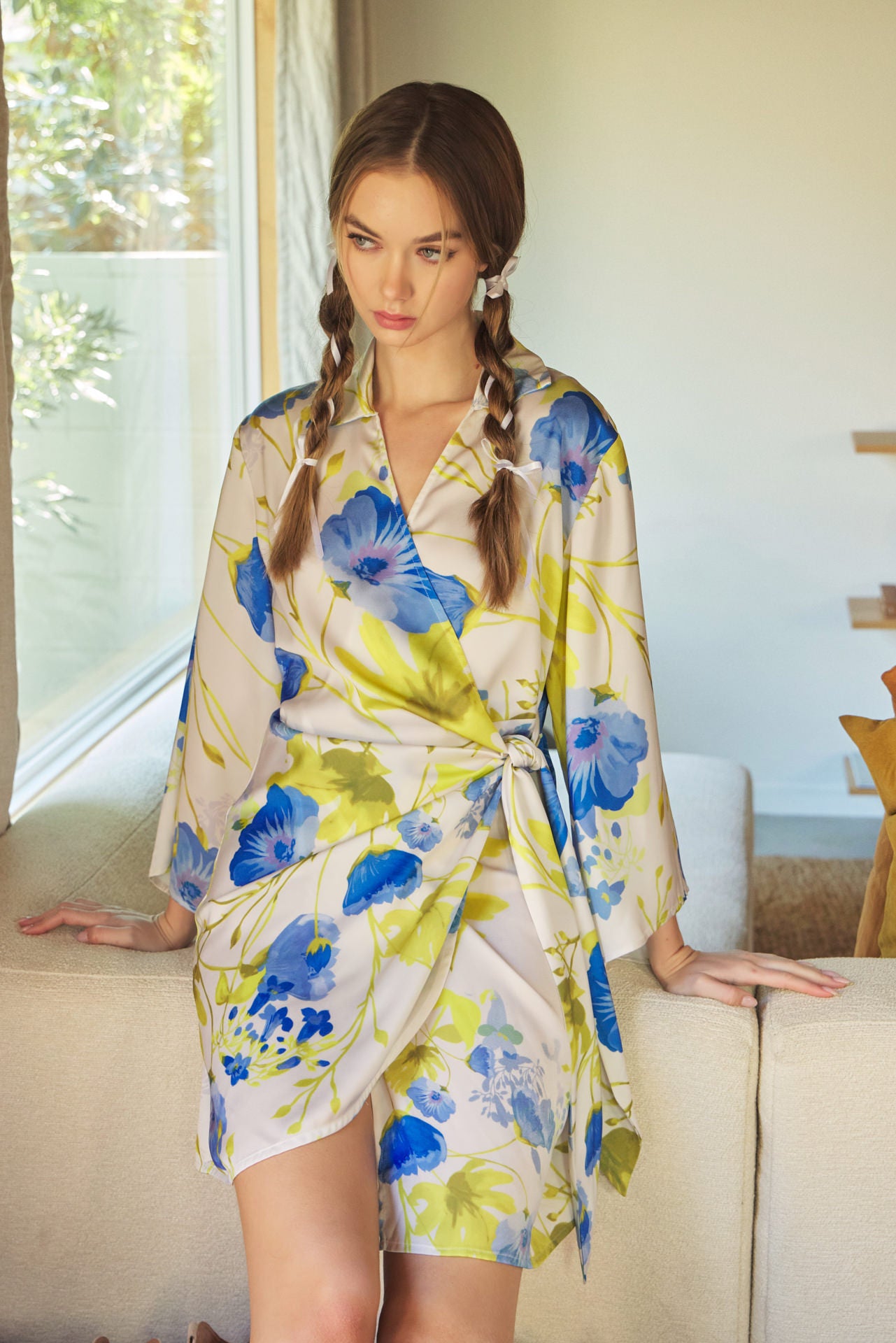 Camille Printed Overlap Dress