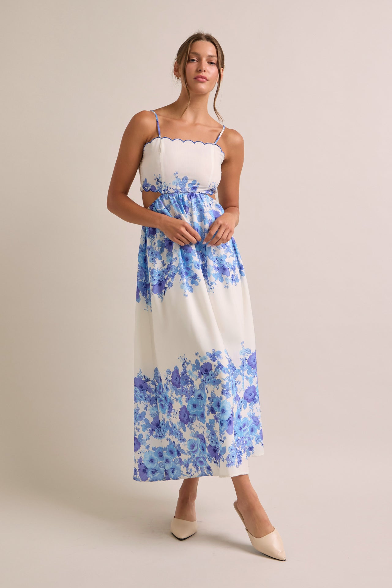 The Fiora Bloom Printed Strap Dress