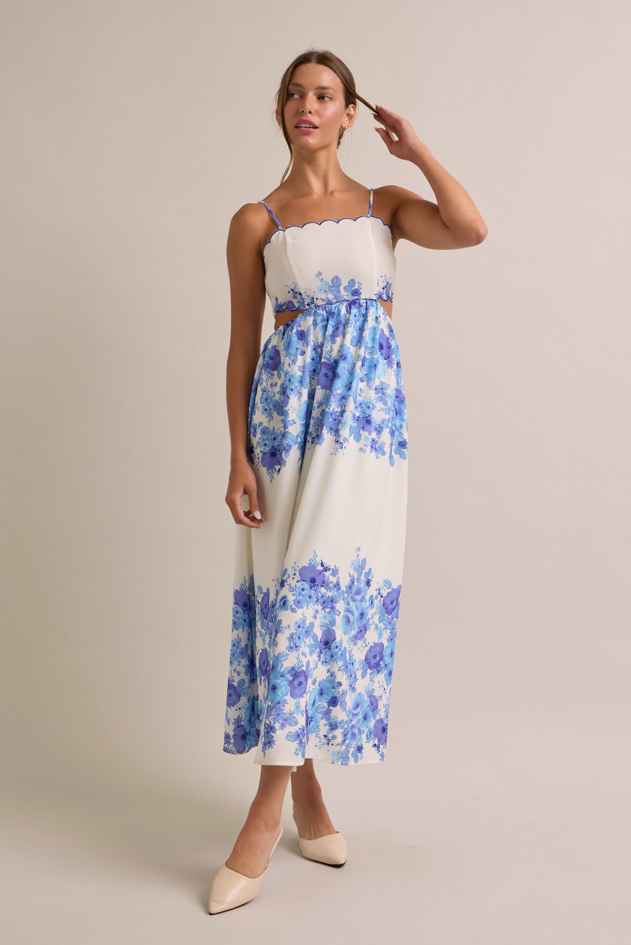 The Fiora Bloom Printed Strap Dress
