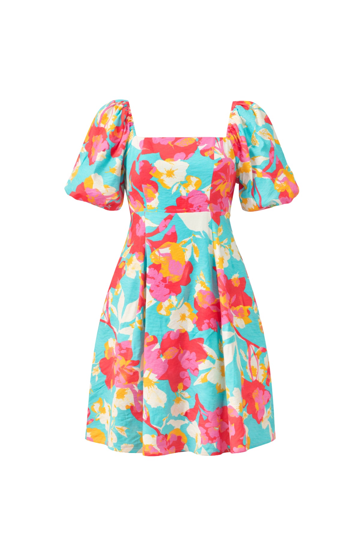 Claire Printed Puff Sleeve Dress