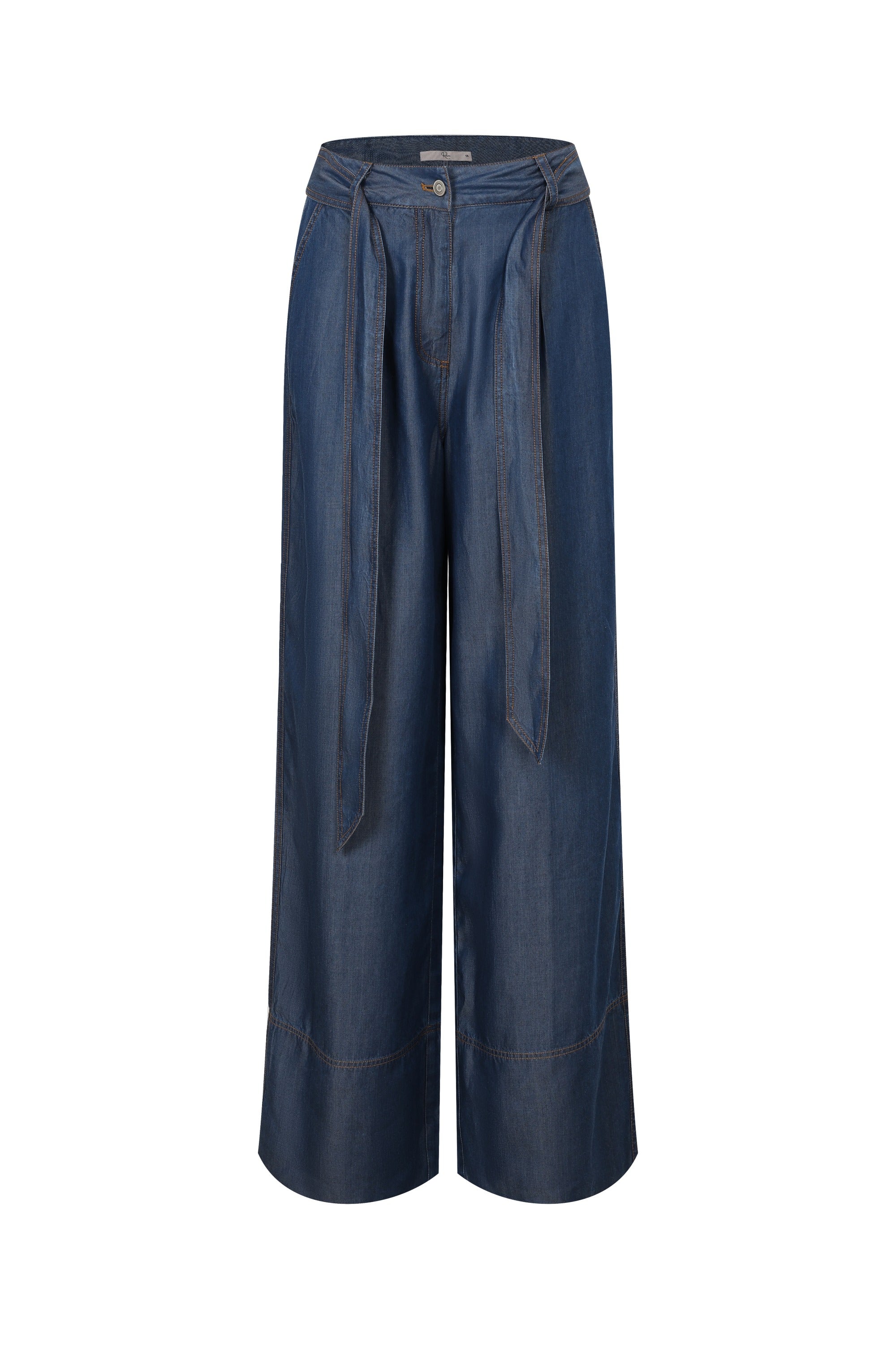 Wide Leg Chambray Pants