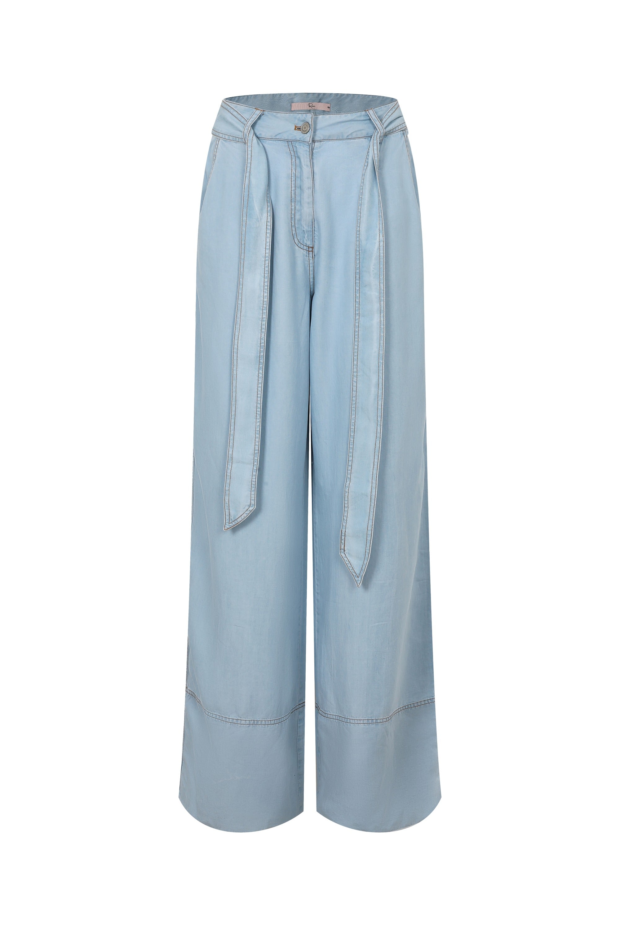 Wide Leg Chambray Pants