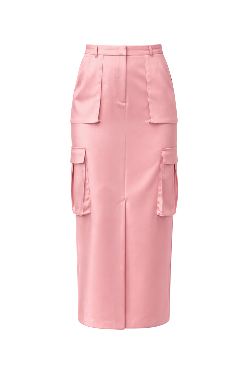 Satin Cargo Skirt